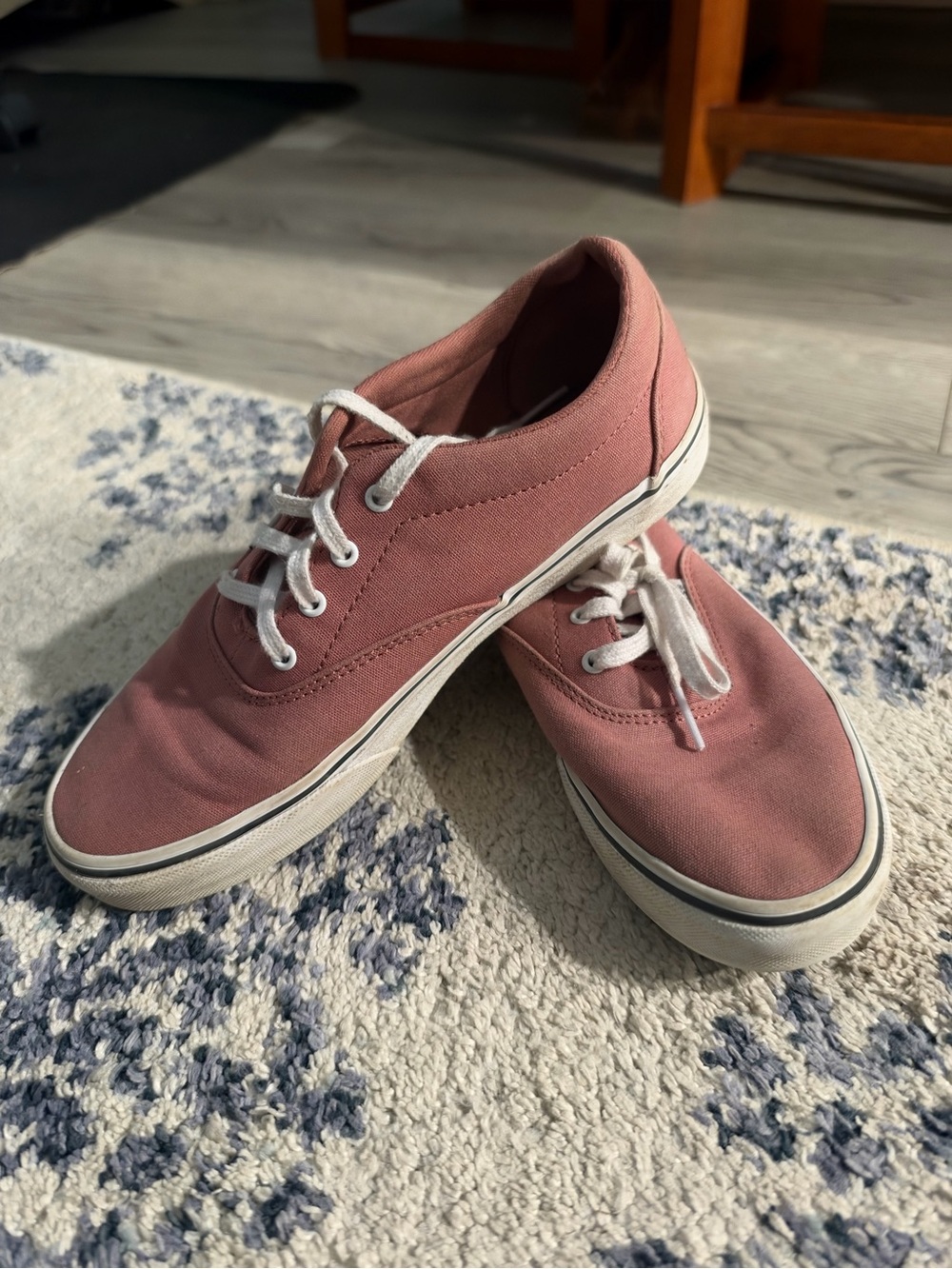 Vans Rose Pink Canvas Lace-Up Sneakers